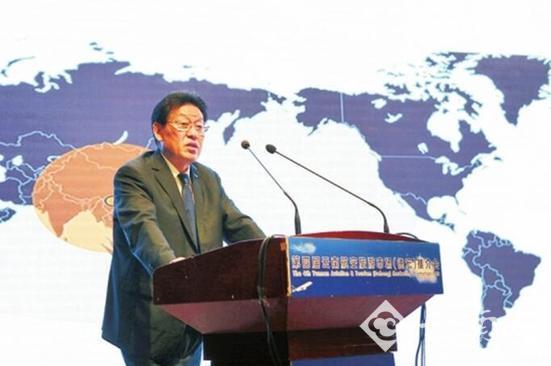 云南机场集团党委书记,董事长周凯在第四届云南航空旅游市场推介会
