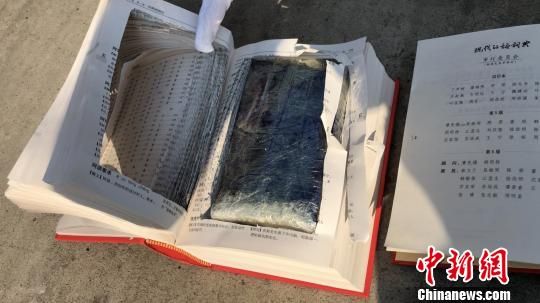 图为被挖空的词典。 钟欣 摄