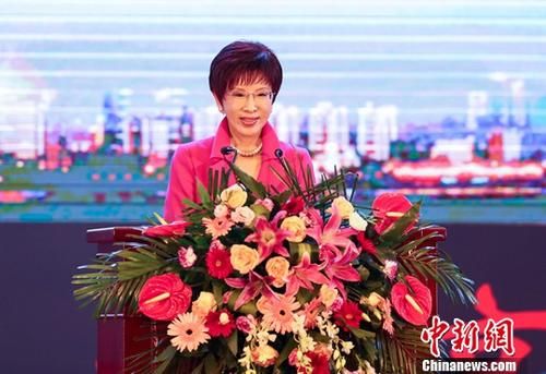 资料图:中国国民党前主席、中华青雁和平教育基金会董事长洪秀柱。中新社记者 张畅 摄