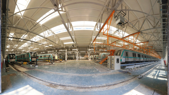 北京地铁8号线瀛海车辆段运用库全貌 齐慧敏摄