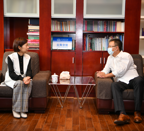 中共临沧市委副书记,市委宣传部部长杨宇一行走访中新社云南分社